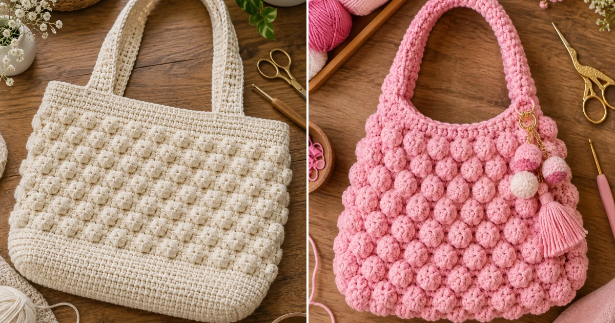 11 Crochet Popcorn Bag Ideas You’ll Want to Make crochet popcorn bag