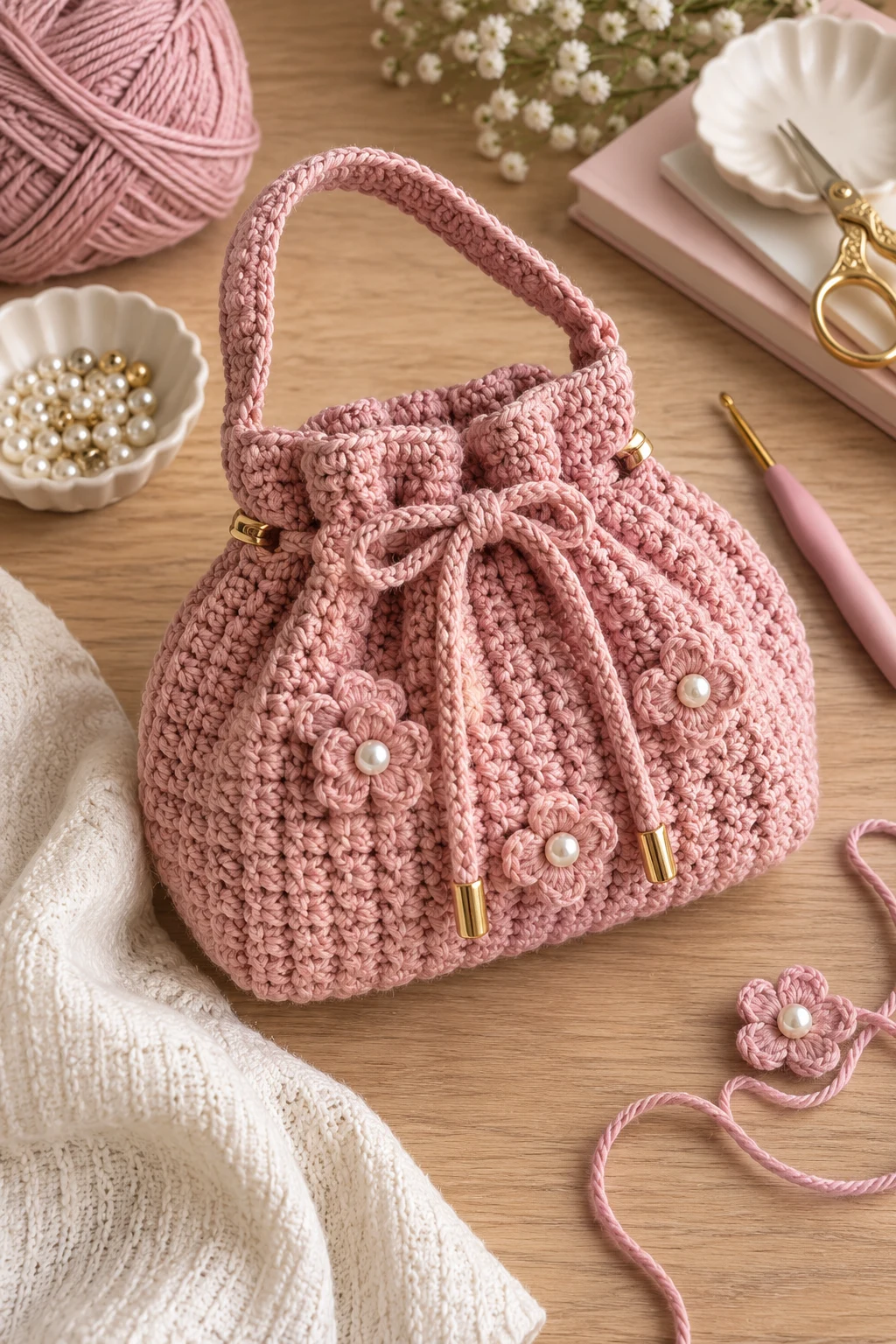 Miu Miu-Inspired Crochet Pouch Bag — crochet pouch bag style outfit