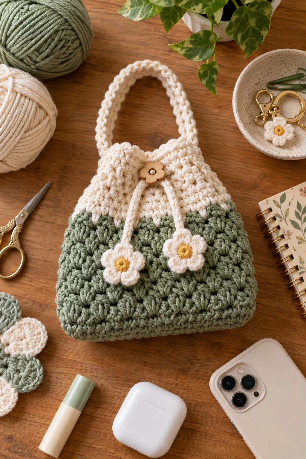 Crochet Holder Bag for Everyday Essentials — crochet pouch bag style outfit