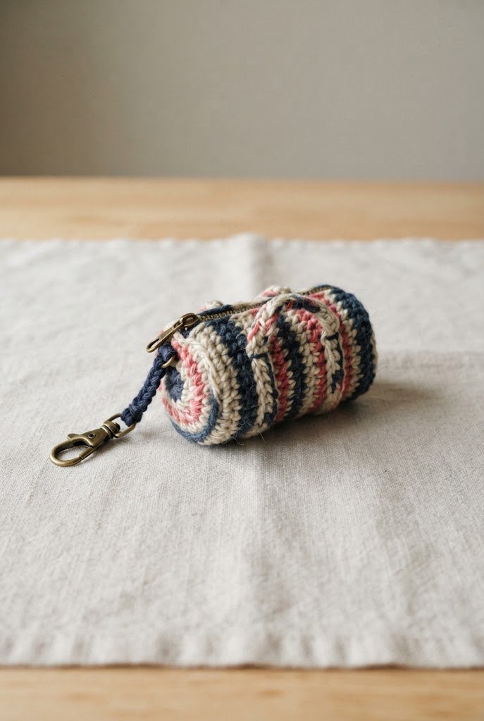 Harbor Master Duffle Charm — crochet sea bag style outfit