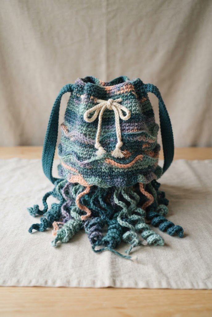 Deep Sea Jellyfish Bucket — crochet sea bag style outfit