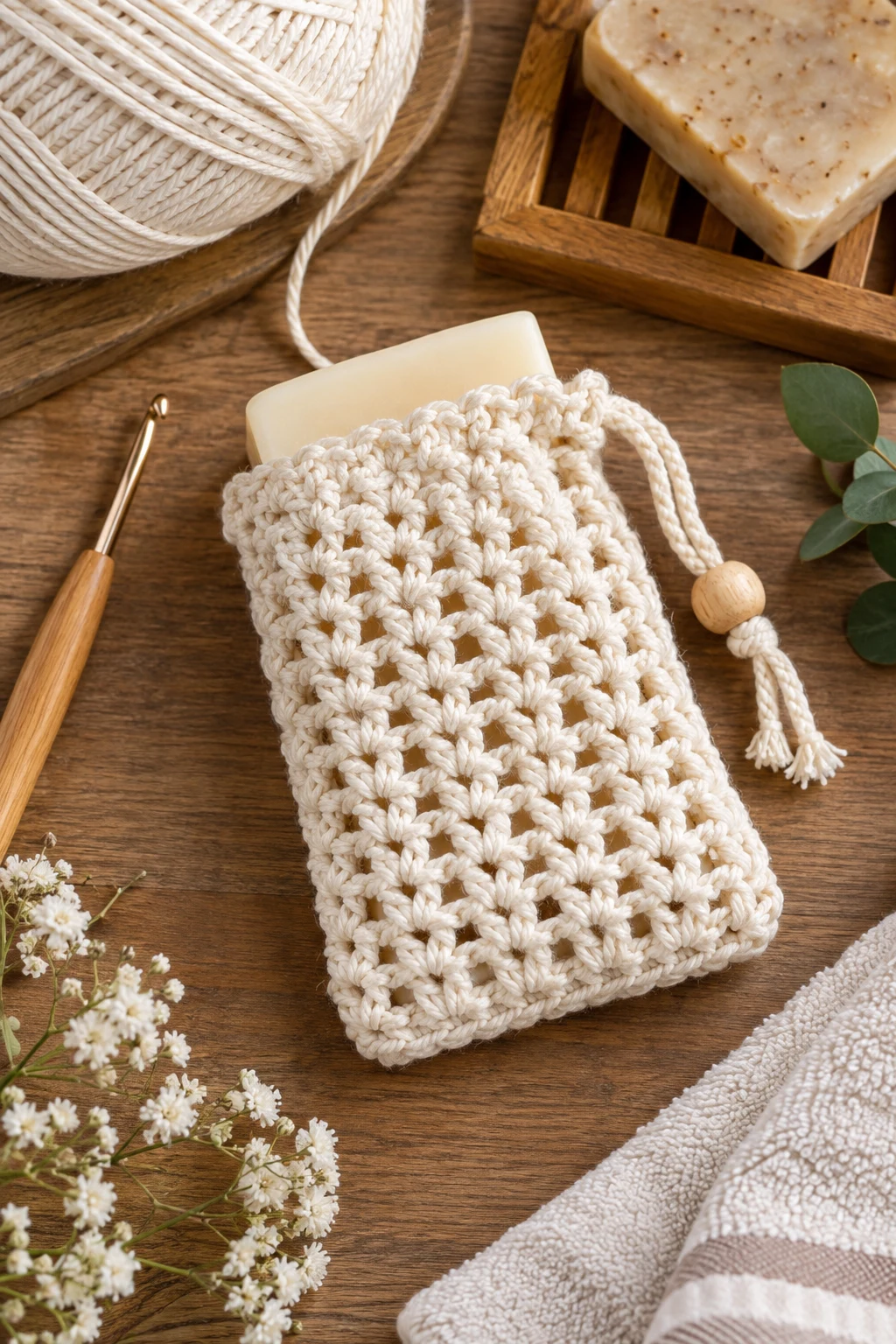 Classic Cotton Soap Saver — Crochet Soap Bag Free Pattern — crochet soap bag free pattern style outfit
