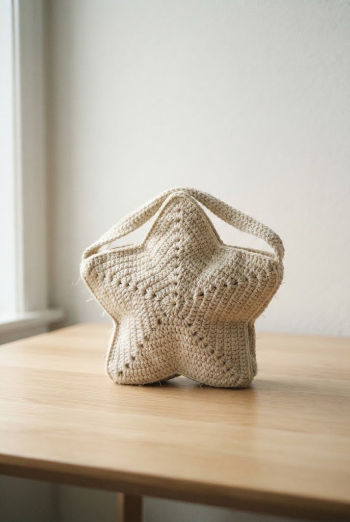 Minimalist Monochrome Everyday Purse Featuring a Modern Crochet Star Bag Pattern — Crochet Star Bag Pattern style outfit