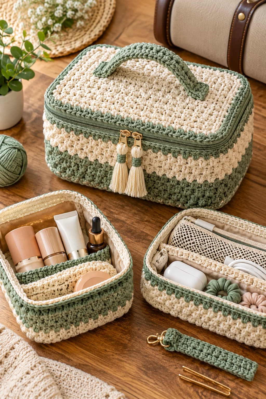 Travel-Friendly Crochet Organizer — crochet storage bag style outfit