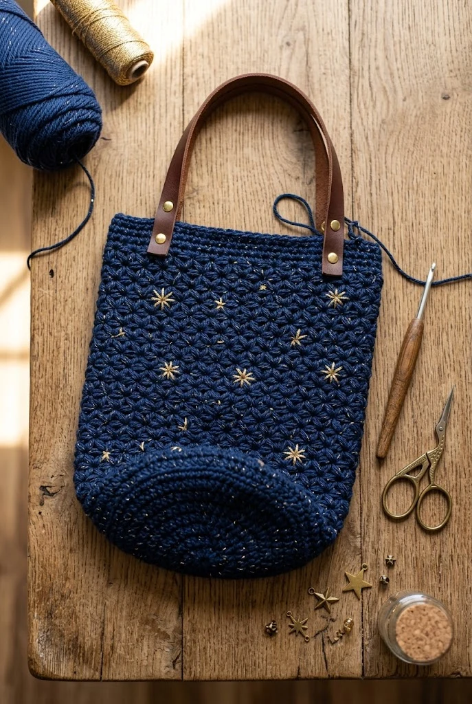 Celestial Star Stitch Crochet Tumbler Bag — crochet tumbler bag style outfit