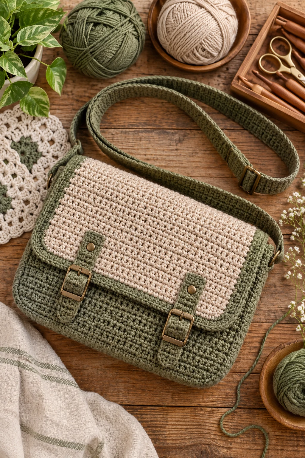 Crochet Messenger Bag — crossbody bag crochet style outfit