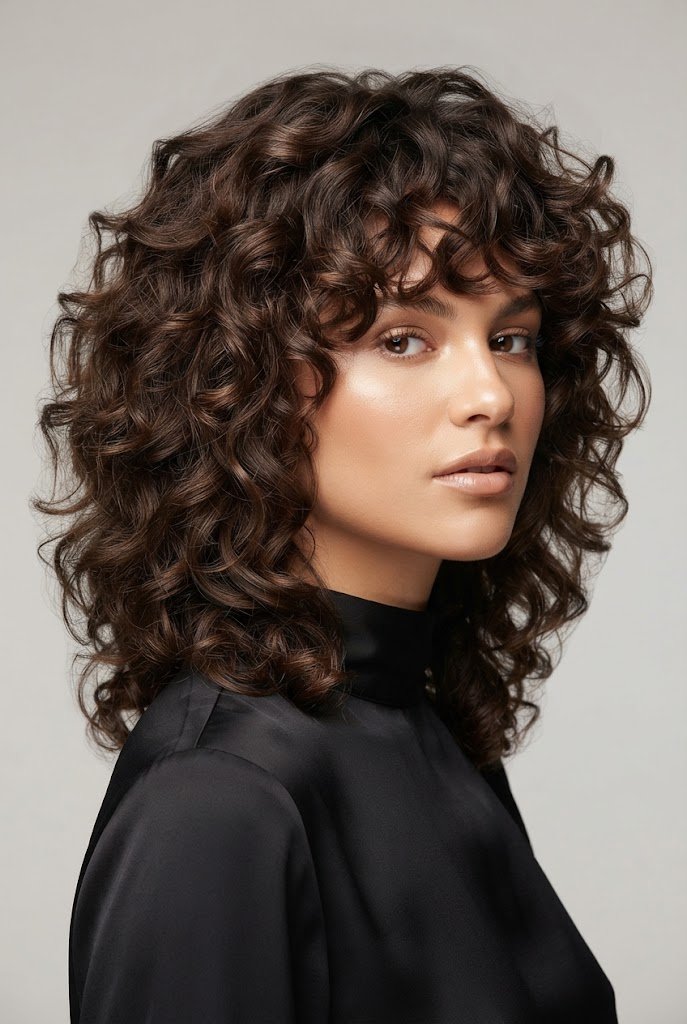 Voluminous Layered Curly Layers — curls hair hairstyles style outfit