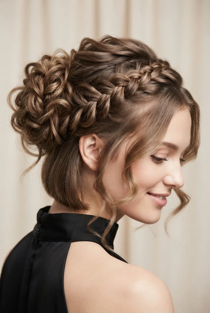 Sparkling Gem-Accented Curly Pixie — Curly party hairstyles for short hair style outfit