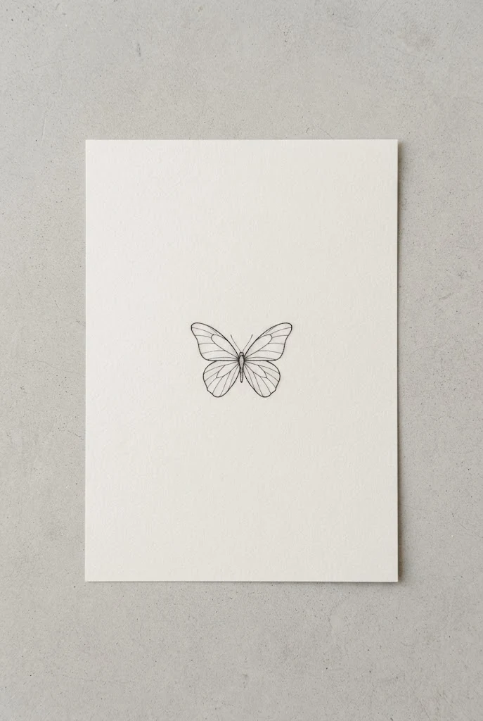 Finger-Perched Micro Ink — delicate butterfly tattoo style outfit
