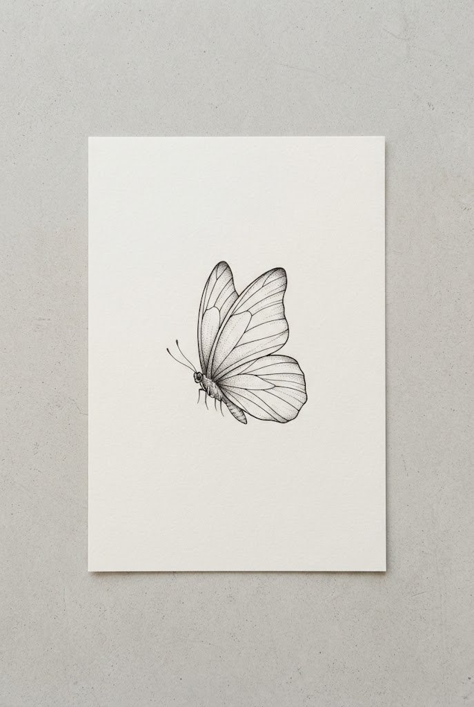 The Behind-the-Ear Secret — delicate butterfly tattoo style outfit