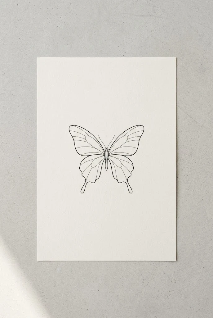 Inner Wrist Minimalist Contour — delicate butterfly tattoo style outfit