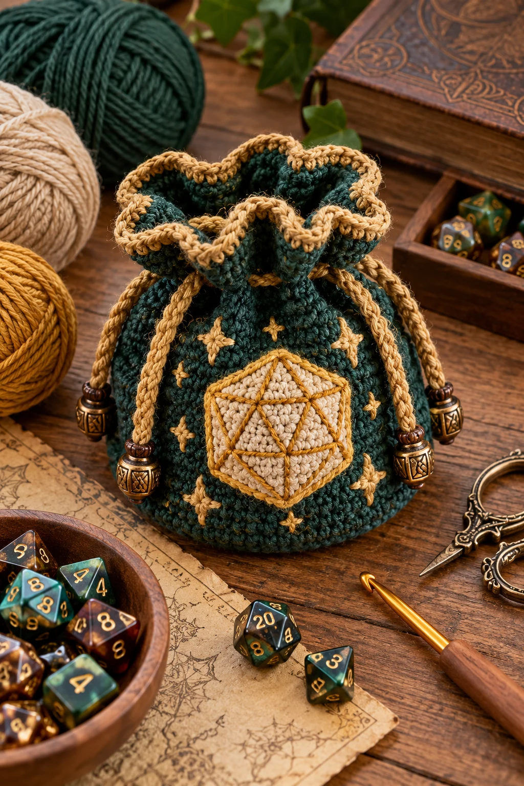 Ultimate D&D Dice Bag Crochet Pattern — dice bag crochet pattern style outfit