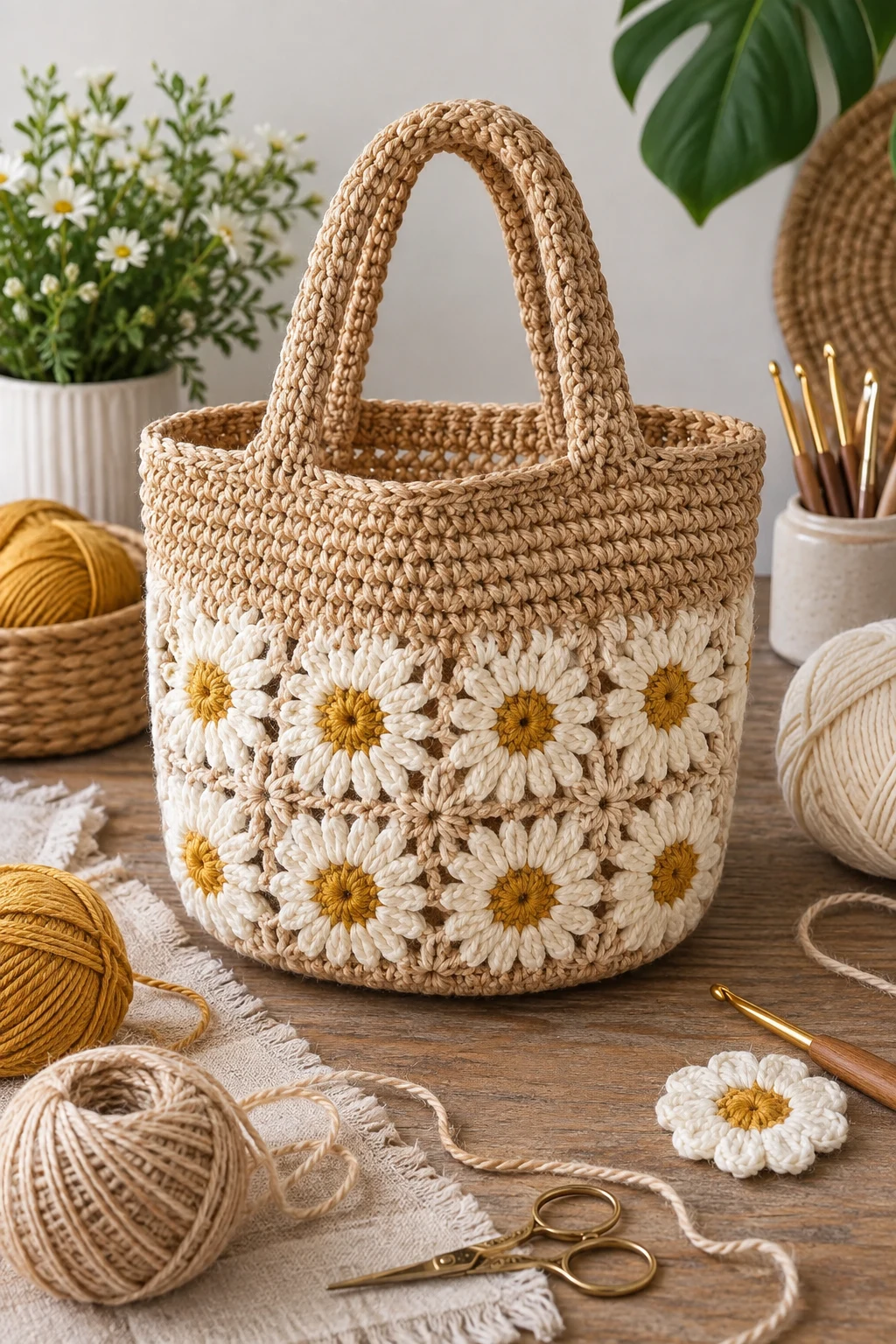 Crochet Basket Bag — diy crochet bag style outfit