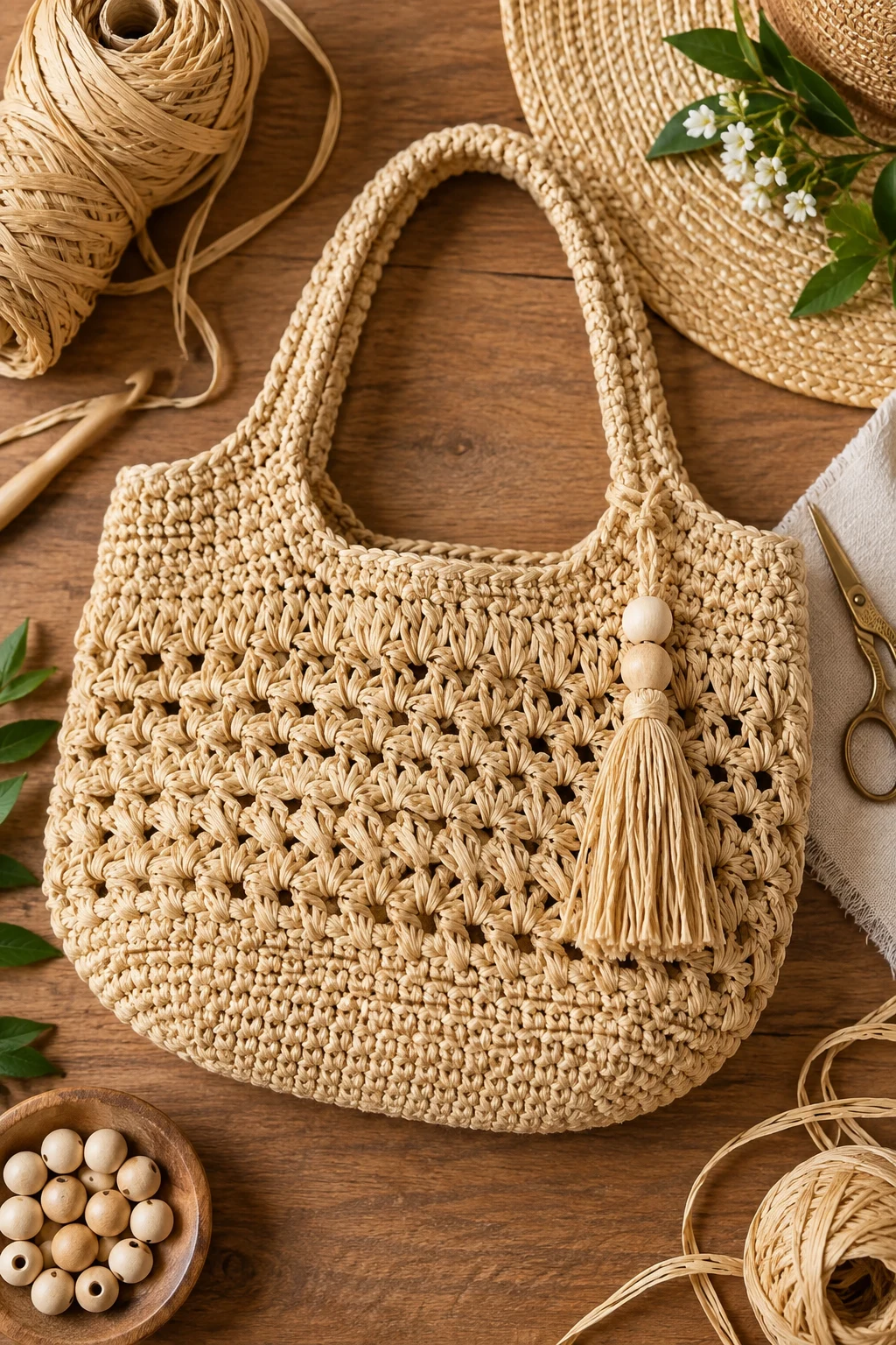 Raffia-Style Summer Bag — diy crochet bag style outfit