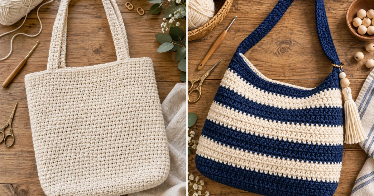 Easy Crochet Bag Tutorial: 13 Beginner-Friendly DIY easy crochet bag tutorial