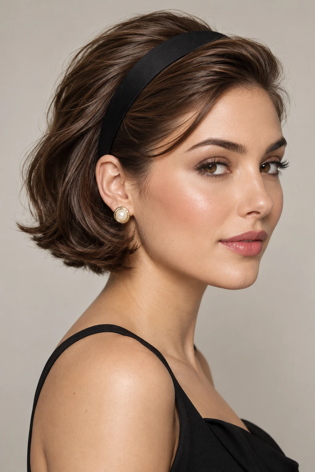 The Sleek Headband Sweep — easy hairstyles for short hair style outfit