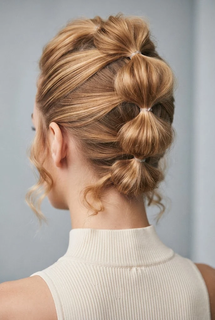 The Bubble Mohawk Updo — easy short hair updos style outfit