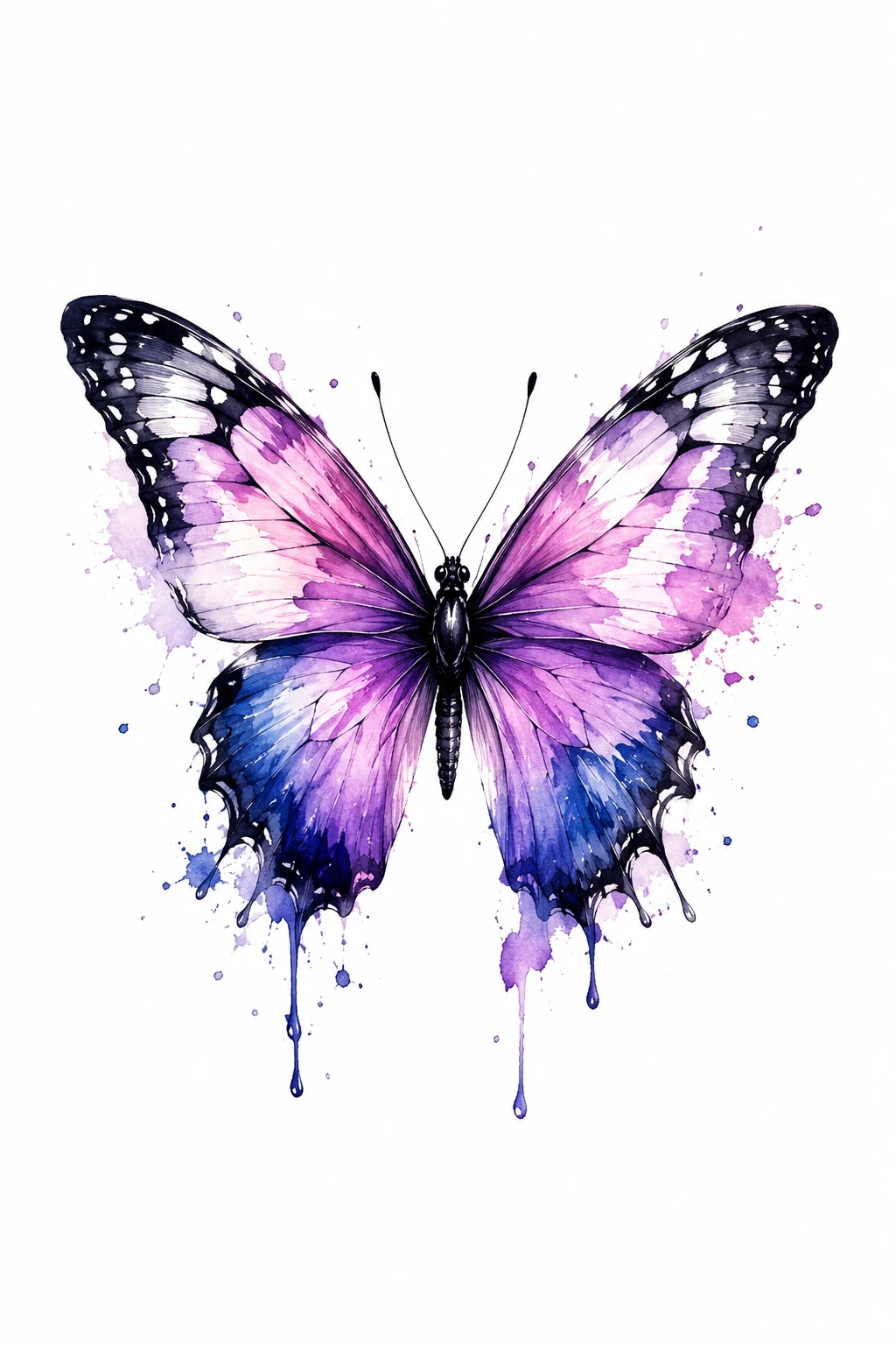 Watercolor Butterfly — elegant butterfly tattoo style outfit
