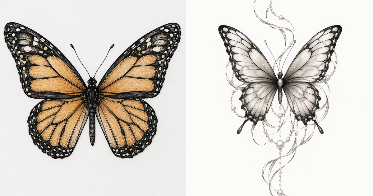 Elegant butterfly tattoo: 10 Stunning Tattoo Ideas for elegant butterfly tattoo