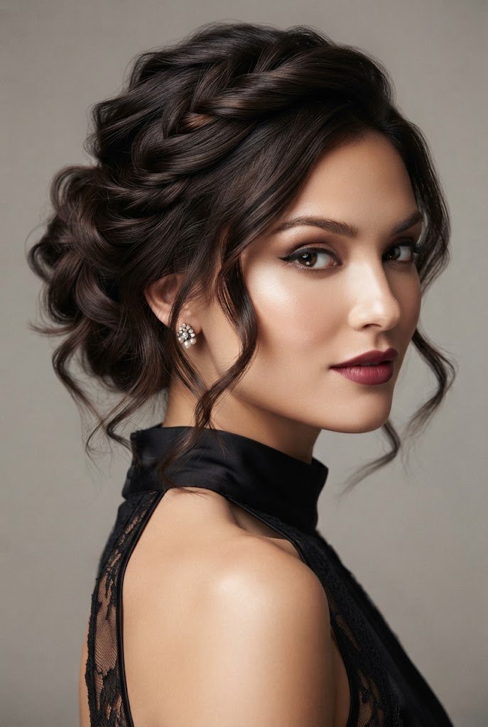 The Messy Romantic Twist-Updo — evening hairstyles for short hair style outfit