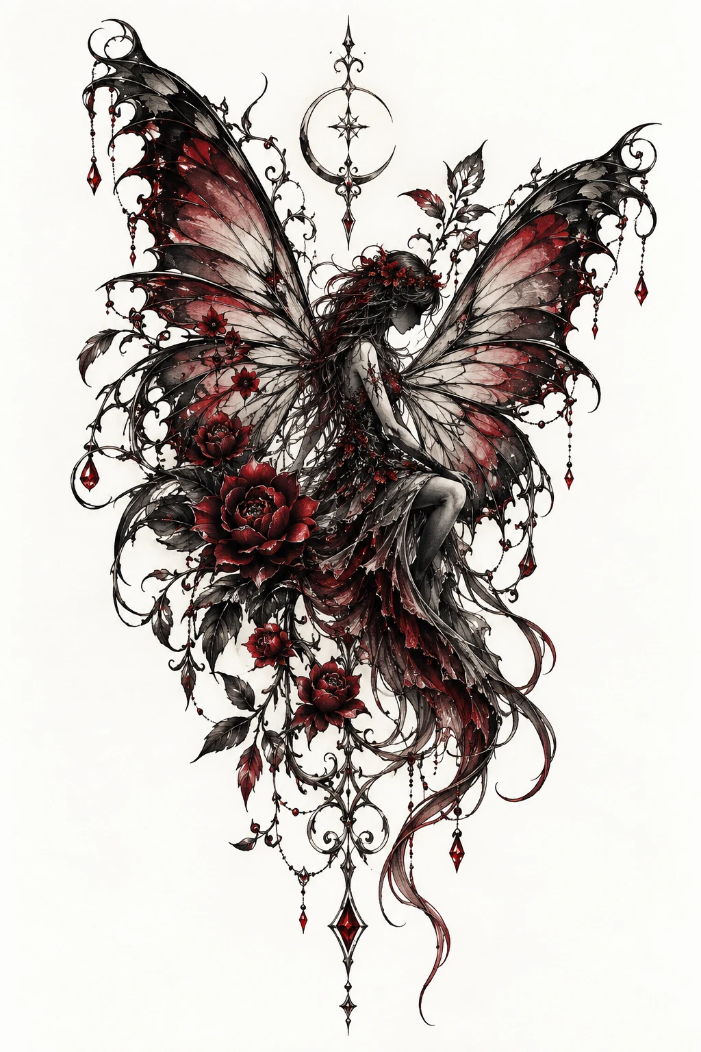 Gothic Fairy Butterfly — fairy butterfly tattoo style outfit