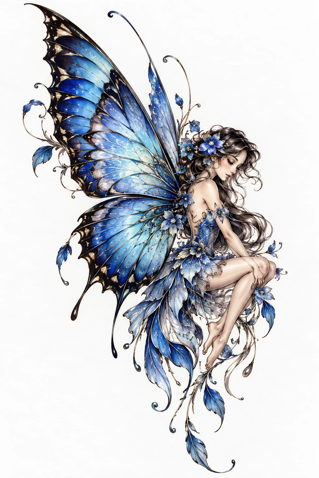 Blue Morpho Fairy Butterfly — fairy butterfly tattoo style outfit