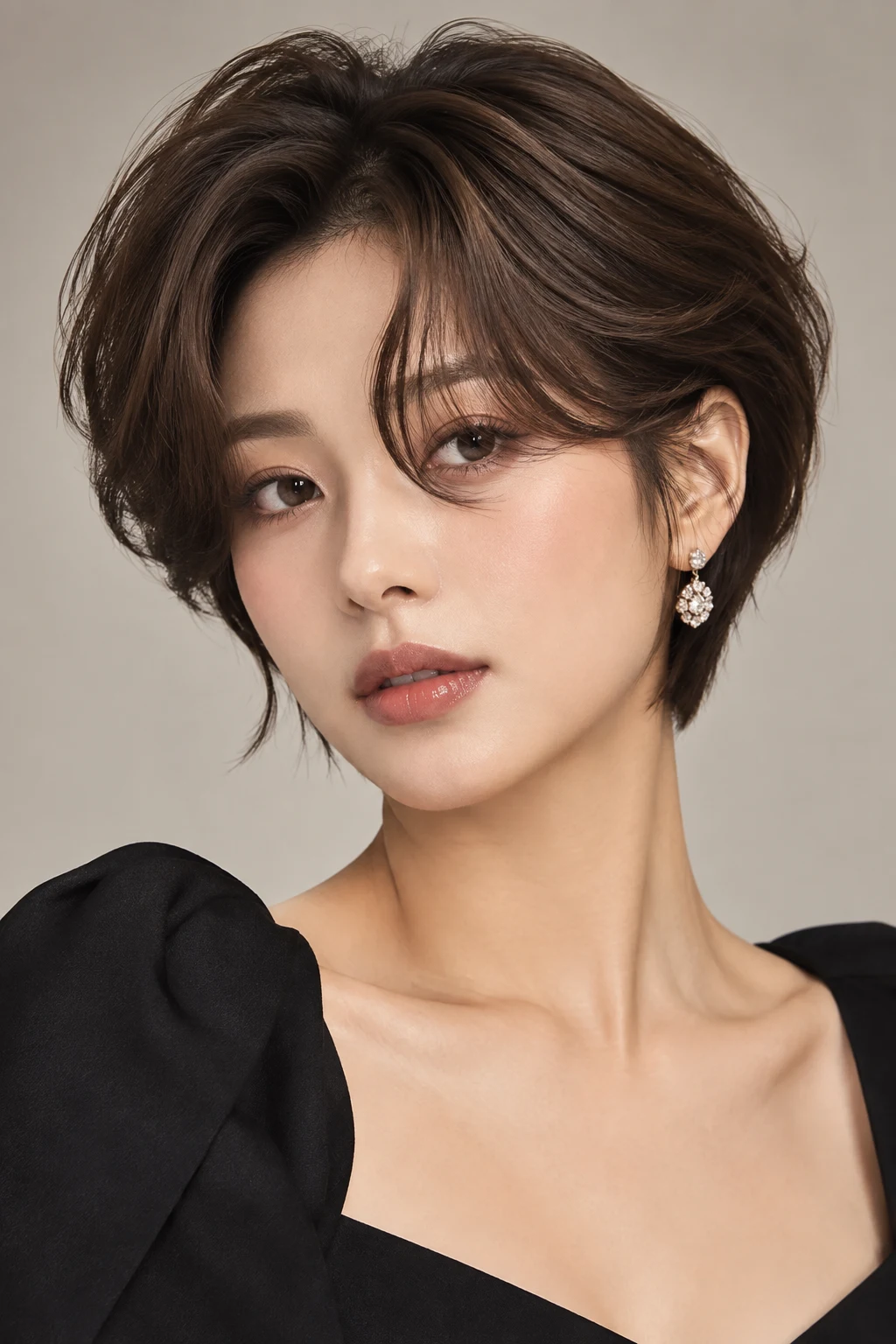 Polished Comma Fringe — formal hairstyles for short hair style outfit