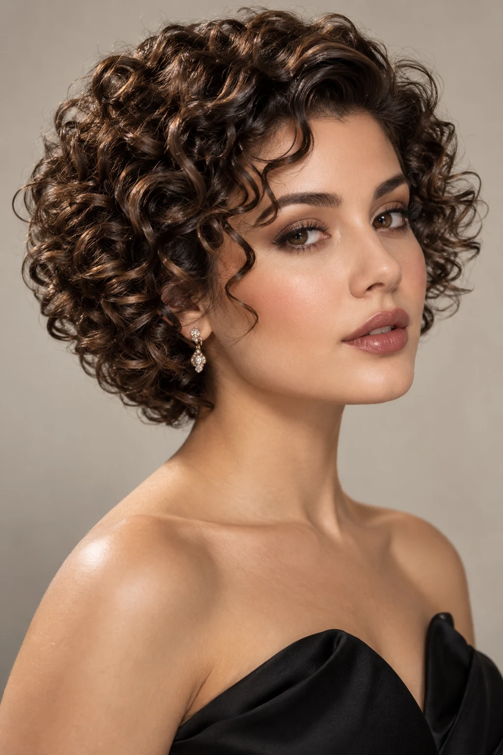 Defined Short Curly Halo — formal hairstyles for short hair style outfit