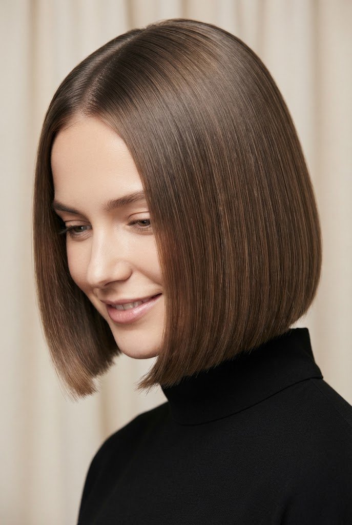 The Sleek Straight Bob with Beveled Ends for Graduation — Graduation hairstyles for short hair style outfit