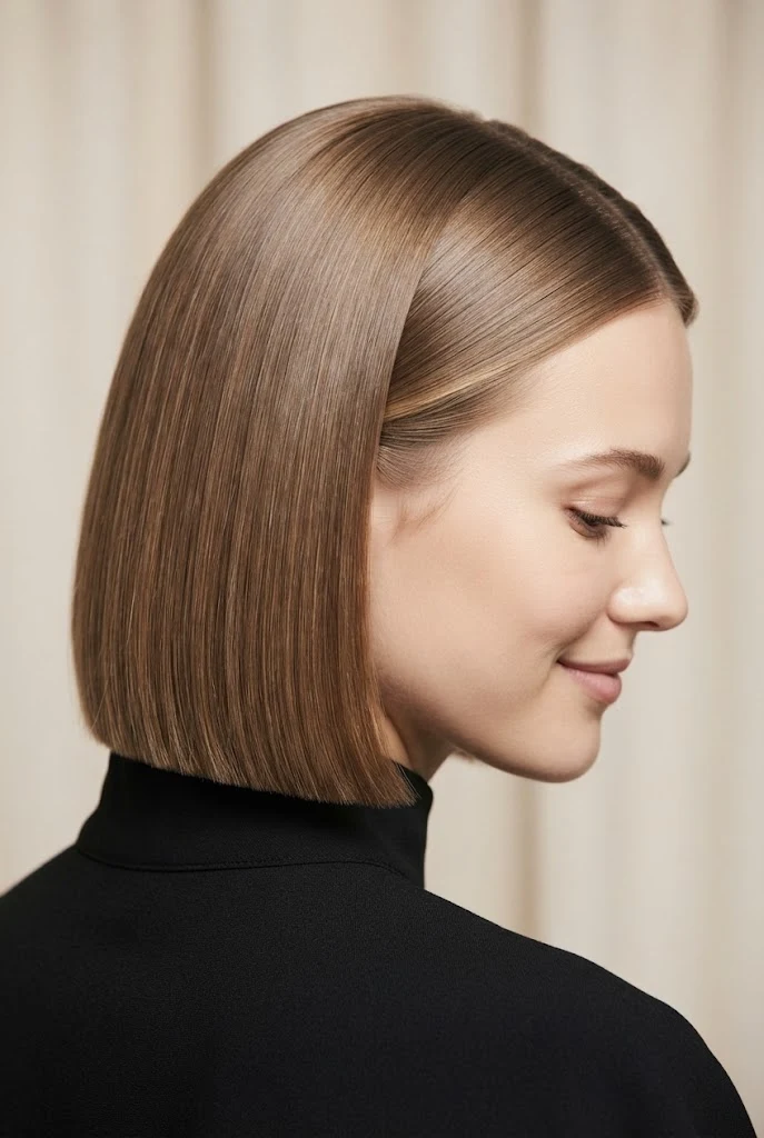 Simple Straight Bob with Hidden Bobby Pins — Graduation hairstyles for short hair style outfit
