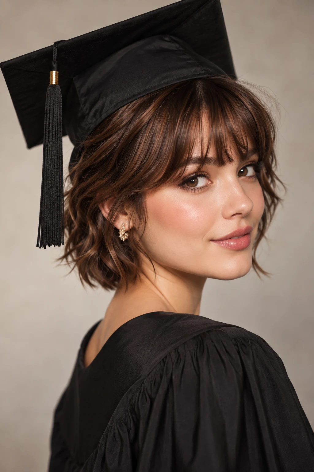 Graduation Hairstyles for Short Hair With Bangs — graduation hairstyles for short hair style outfit