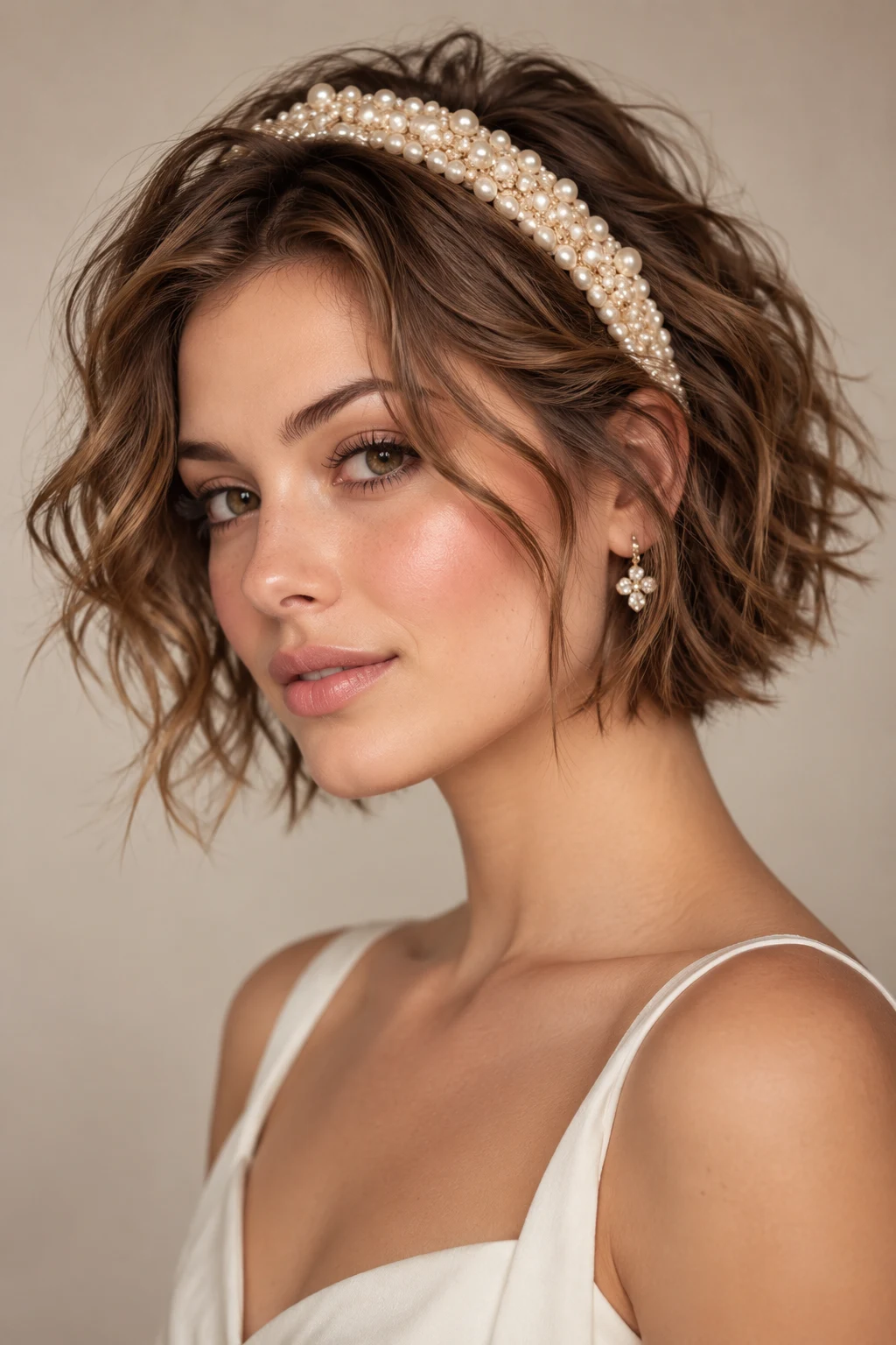 Headband + Tousled Texture — graduation hairstyles for short hair style outfit