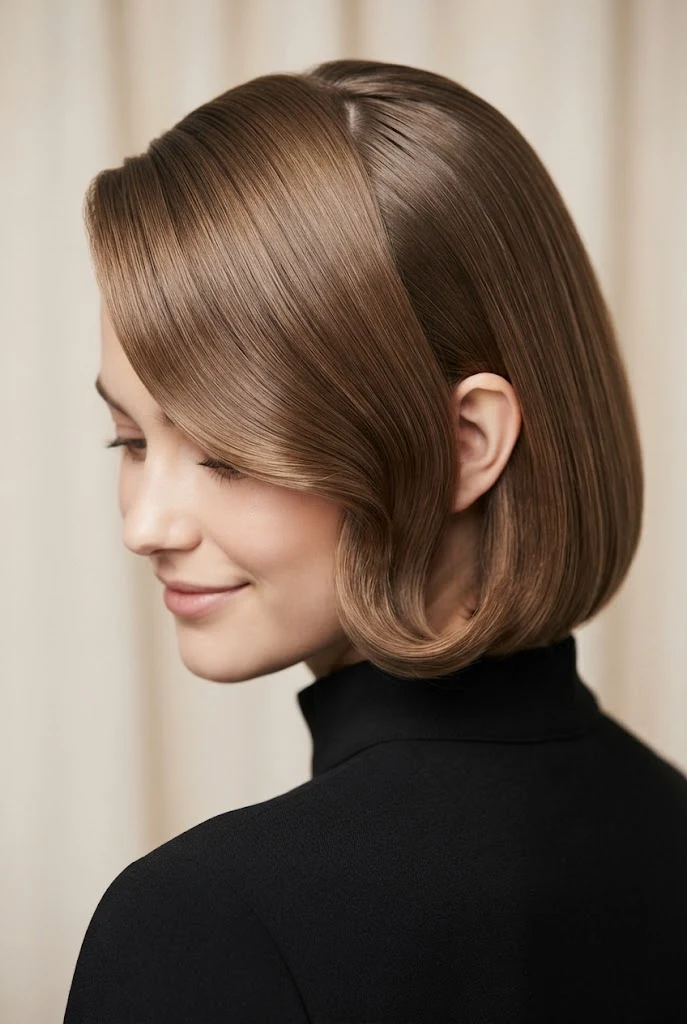 The Deep Side-Swept Bob — Graduation hairstyles for short hair style outfit