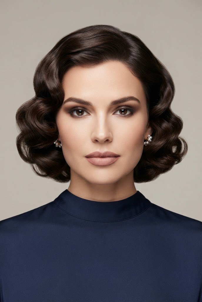 Romantic Pin-Curls for Chin-Length Bobs — gradution hairstyle short hair style outfit