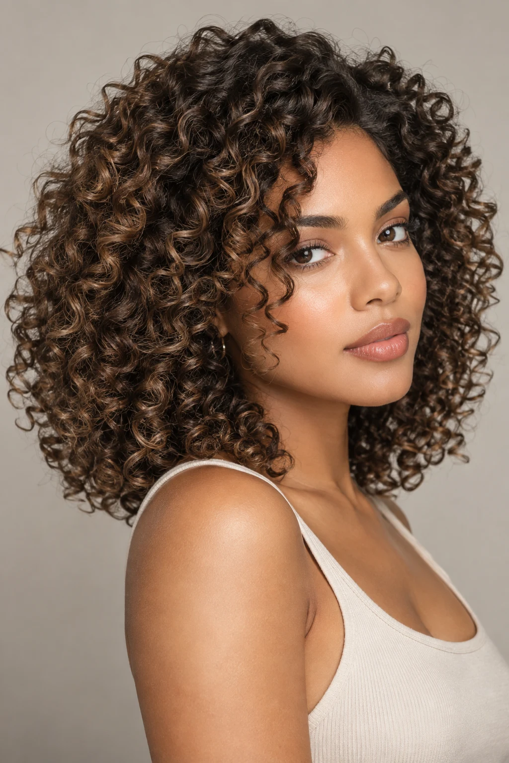 Defined Natural Curls — hairstyles for medium length hair style outfit