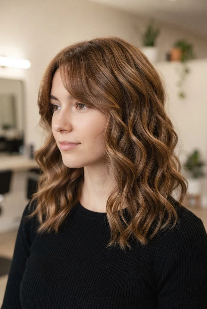 Softly Curls Shoulder-Skimming Cut — hairstyles for medium-short hair style outfit