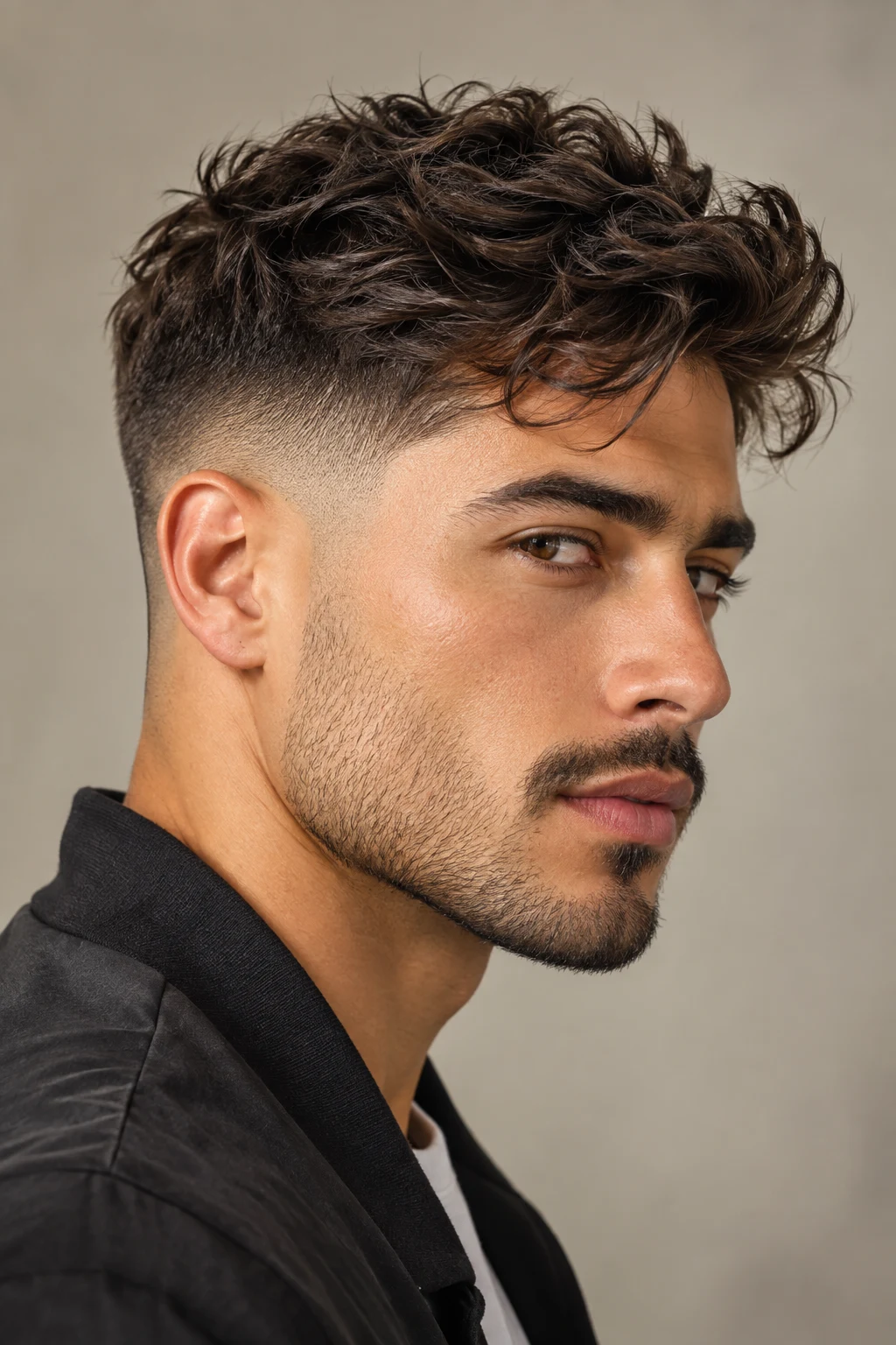 Textured Low Fade — Hairstyles for Men style outfit, worn by a stylish man