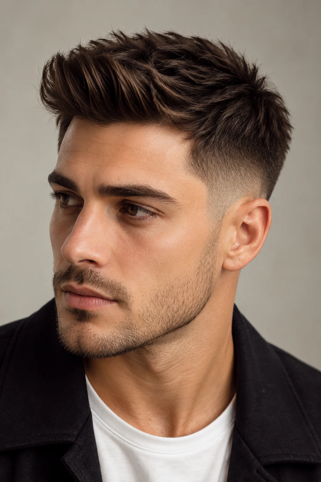 Short Quiff With Taper — Hairstyles for Men style outfit, worn by a stylish man