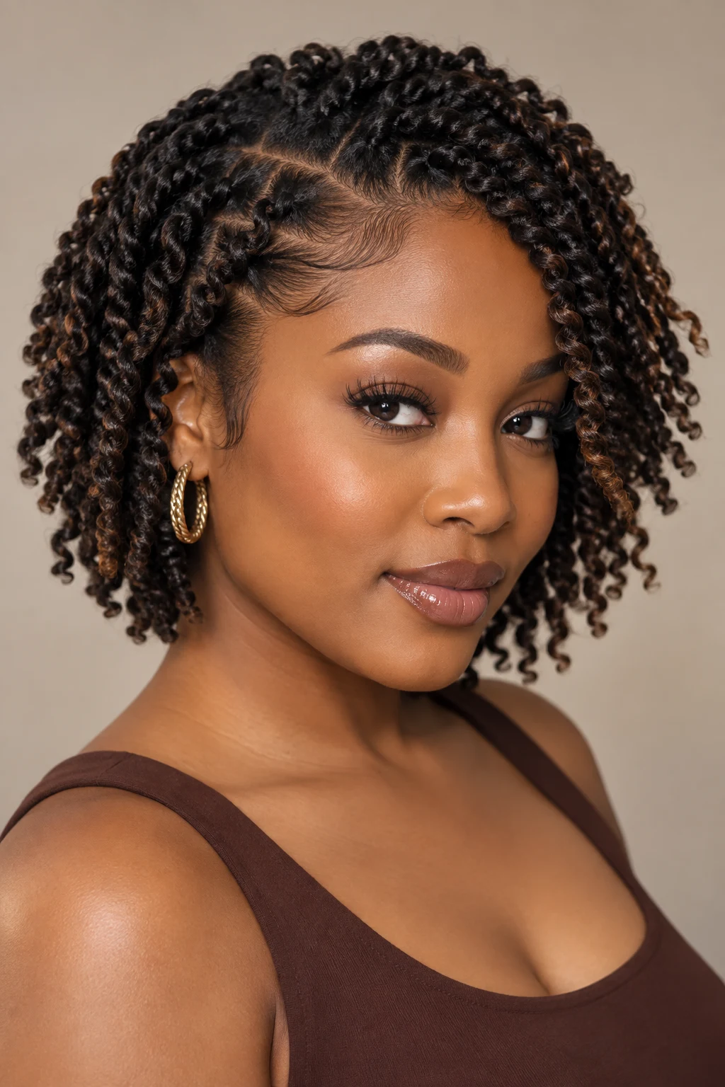 Mini Passion Twists — hairstyles for short hair black women style outfit