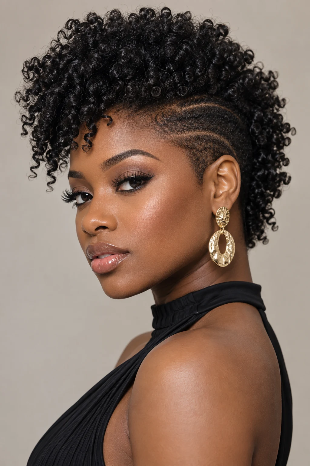 Defined Coil Frohawk — hairstyles for short hair black women style outfit
