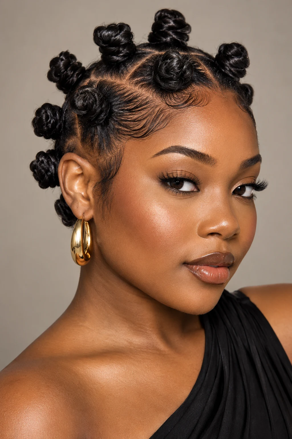 Bantu Knot Mini Set — hairstyles for short hair black women style outfit