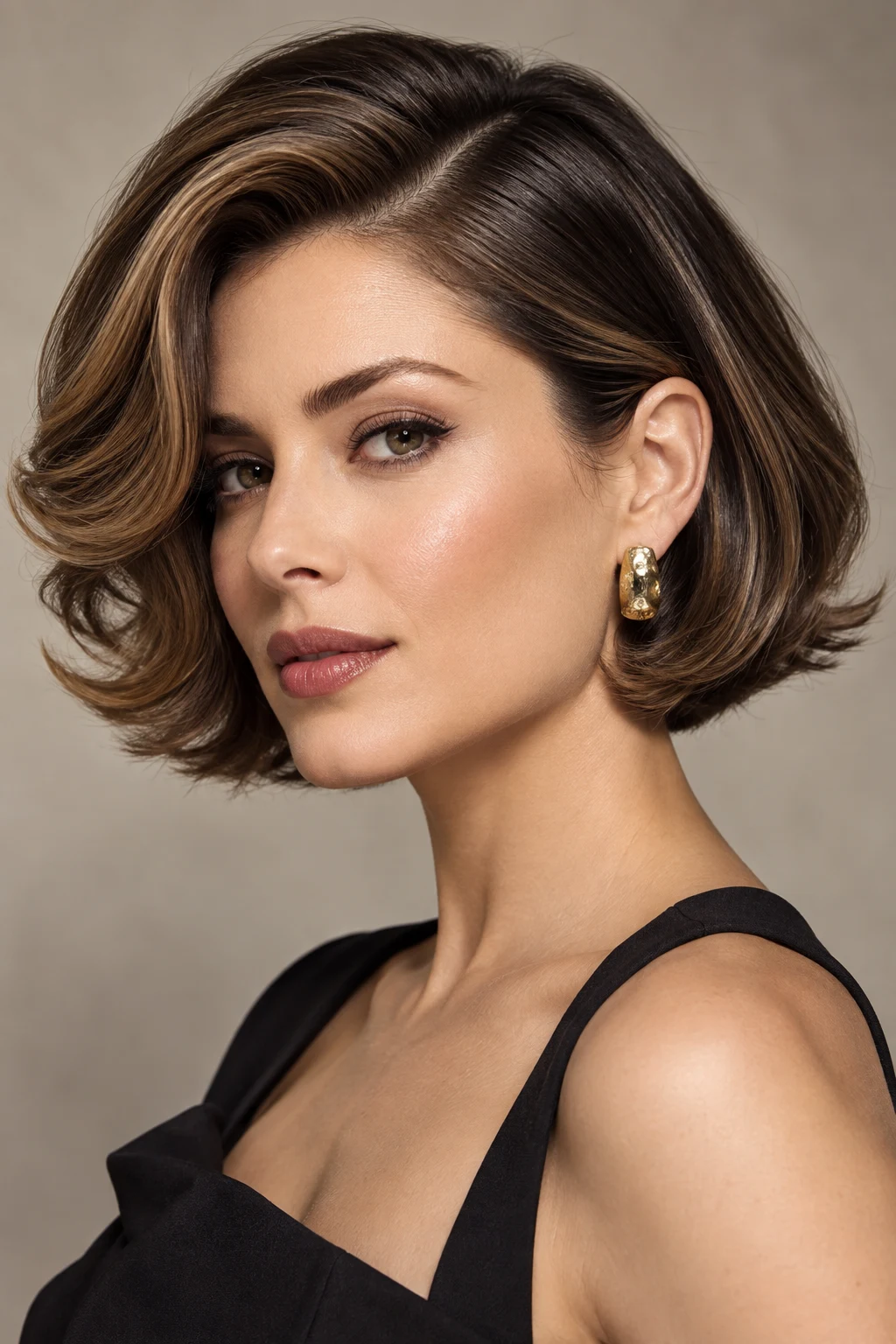 Polished Side Part With Sculpted Ends — hairstyles for short hair women style outfit