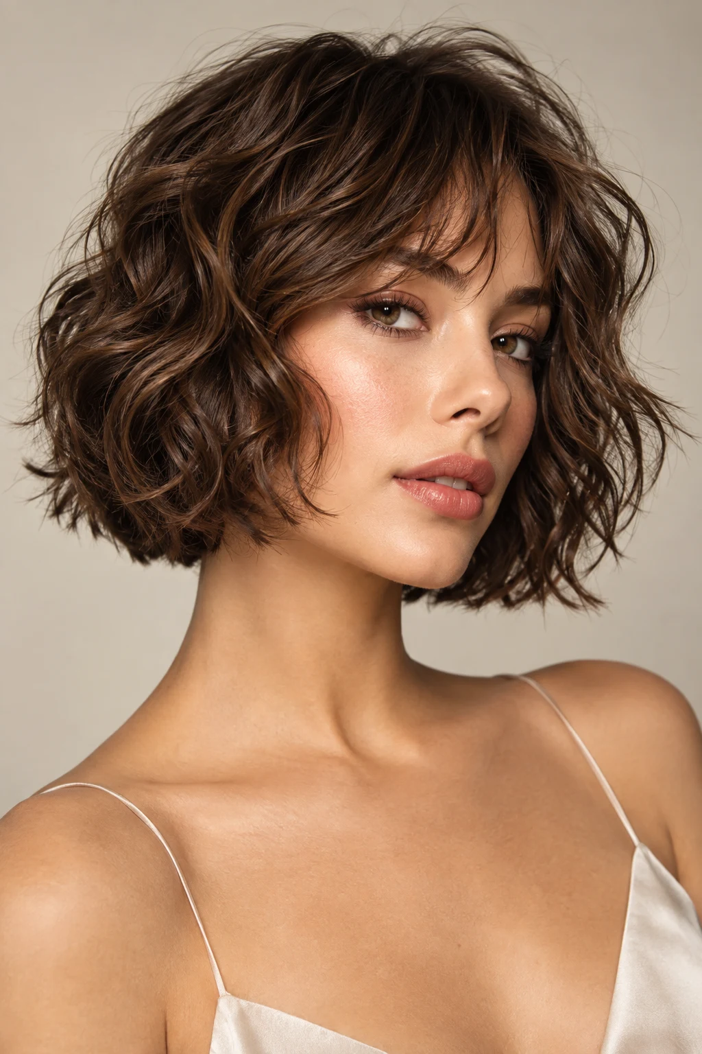 Tousled French Bob — hairstyles for short wavy hair style outfit