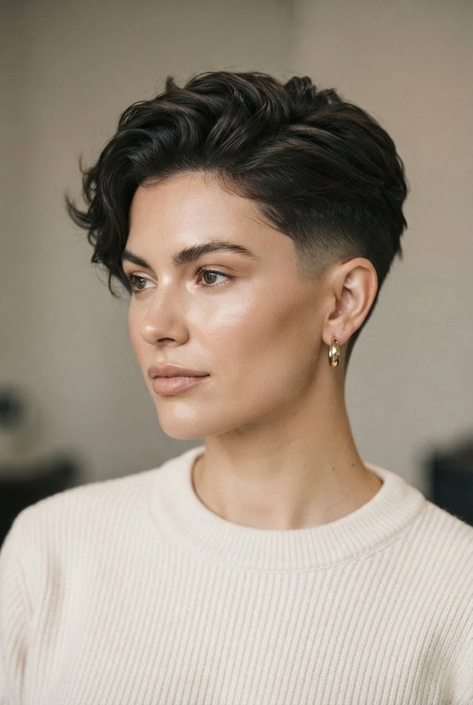 The Undercut Fade Sweep — hairstyles for very short hair style outfit