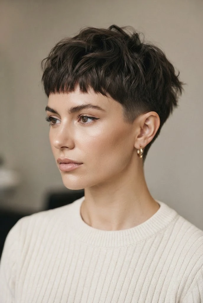 The Piece-Y Baby Bangs — hairstyles for very short hair style outfit