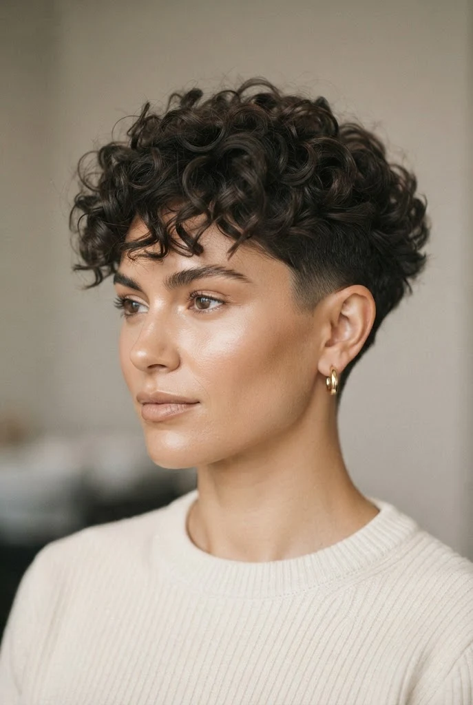 The Natural Curls Crop — hairstyles for very short hair style outfit