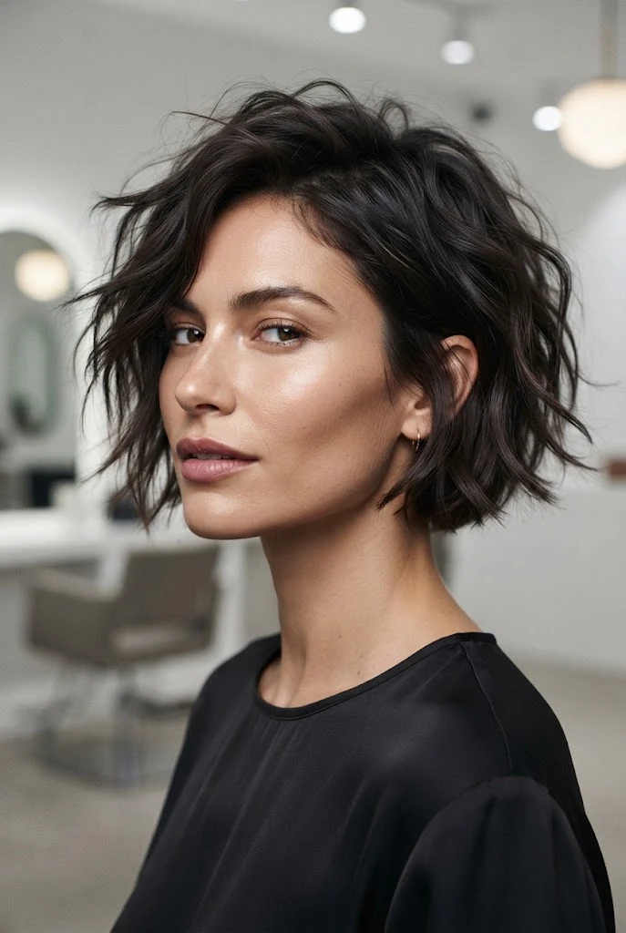 The Messy Tousled Baby Bob — hairstyles for very short hair women style outfit