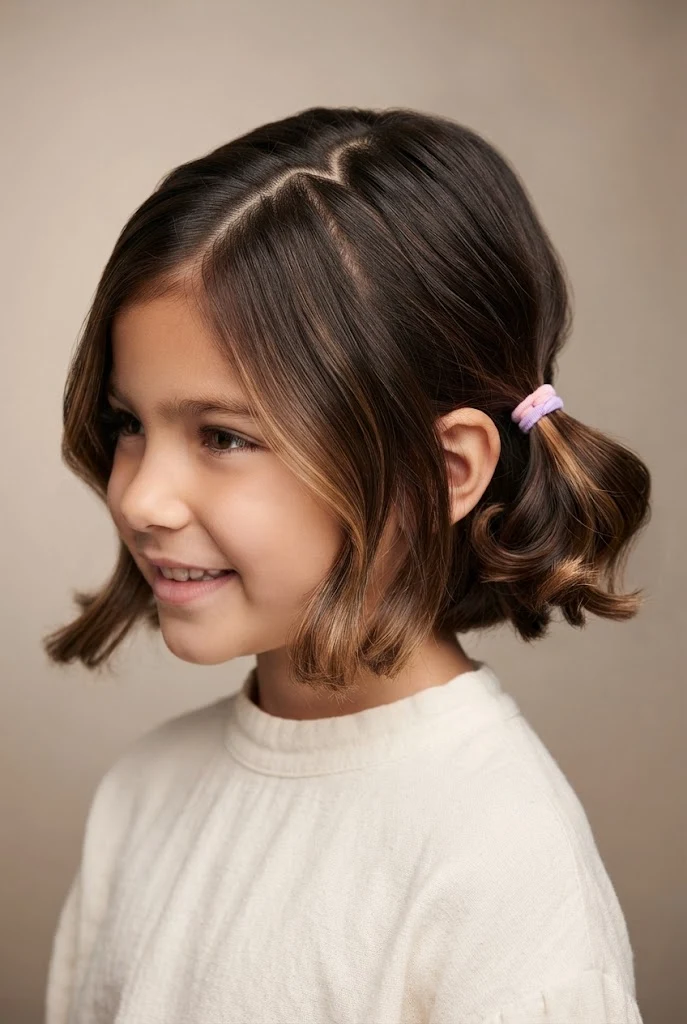 Featherweight Ribbon-Woven Bob — Hairstyles for young girls with short hair style outfit