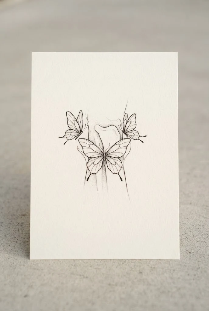 Wrist Bone Flutter Trio — hand tattoo butterfly style outfit