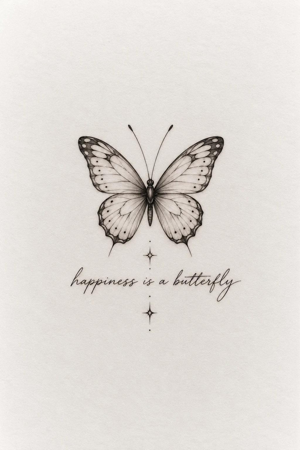Tiny Fine-Line Happiness Is a Butterfly Tattoo — happiness is a butterfly tattoo style outfit